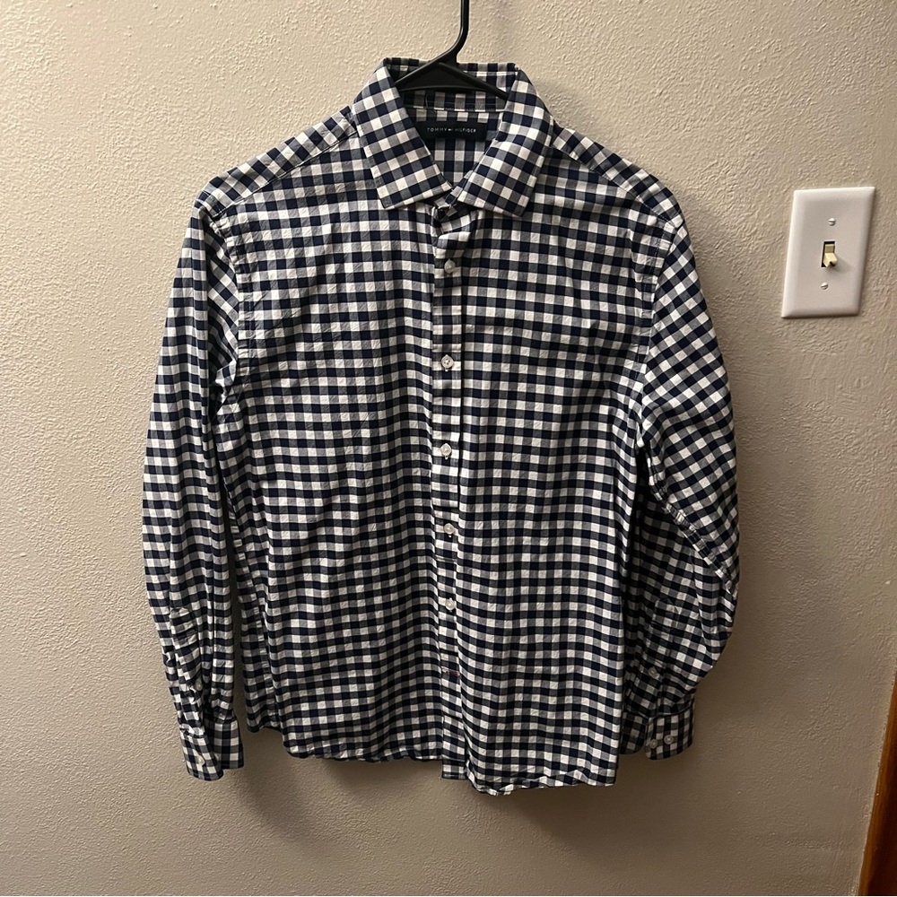 Men's Black and White Checkered Shirt
